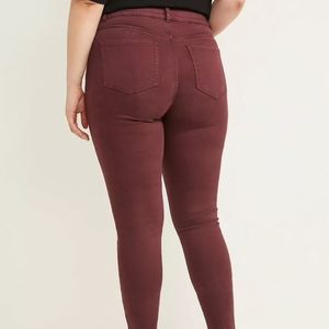 🩷 Lane Bryant NWT high rise tighter tummy stretch purple jeans